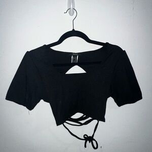 Forever21 black crop top